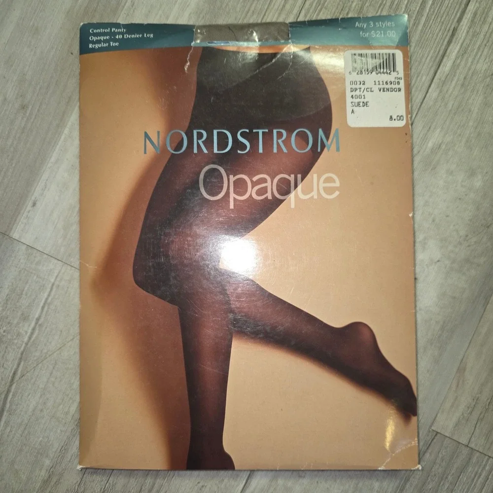 Vtg Nordstrom Opaque Tights 40 Denier Control Panty Brown‎ Size A 2 Pairs NIB