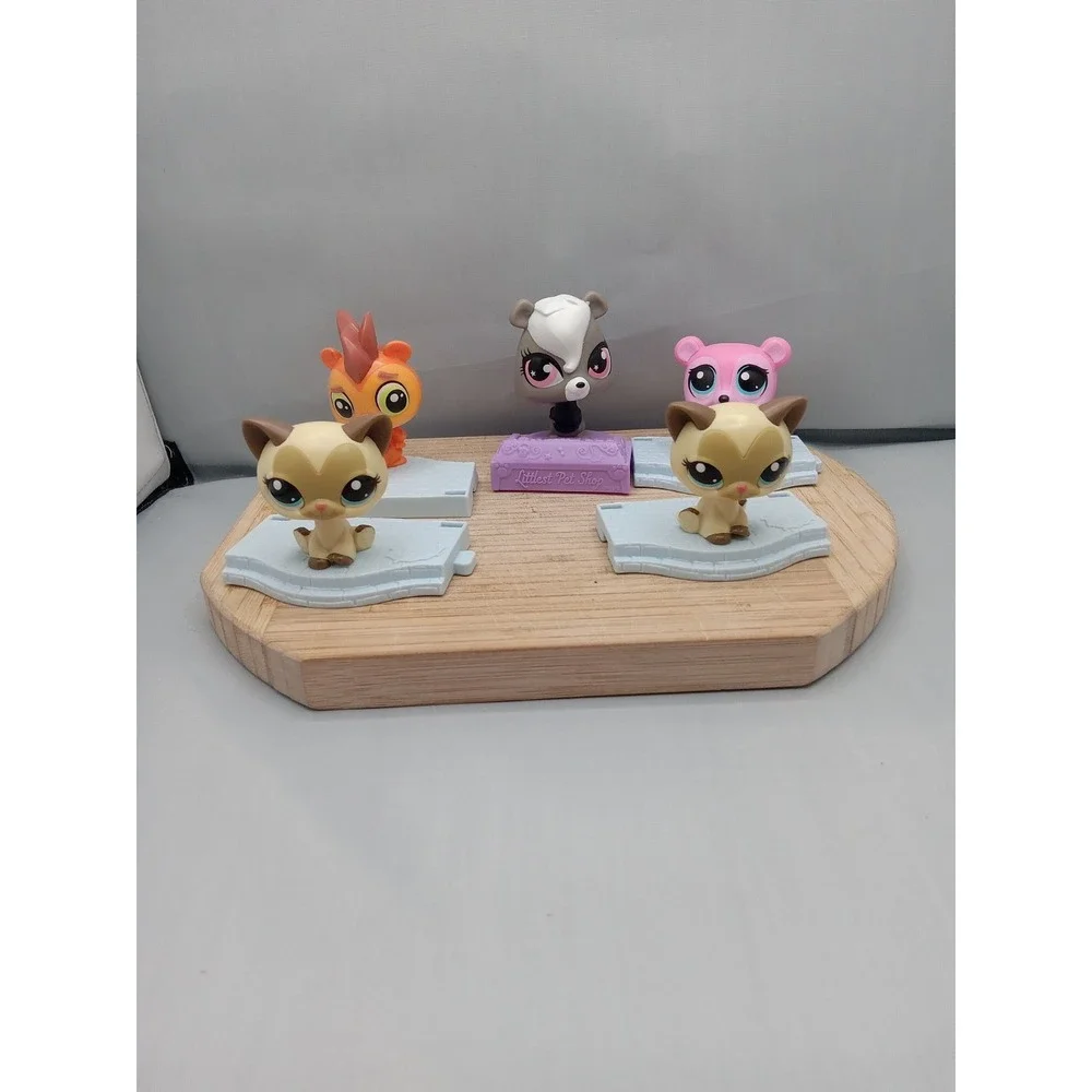 2‎ SHORTHAIR CAT&3 Others #McDonalds - Authentic Littlest Pet Shop - Hasbro LPS