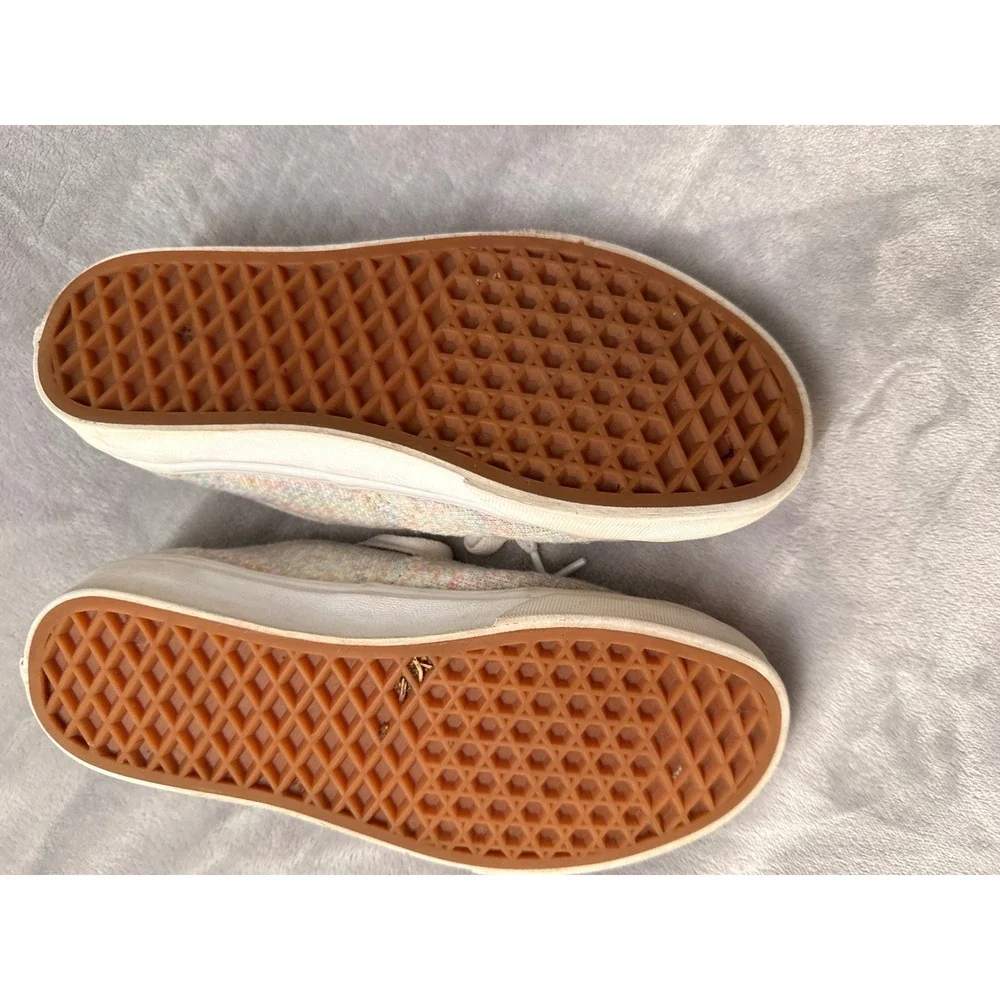 Vans Authentic Low Top Sneakers Multi Color Pastel Knit Mens 4.5 Womens‎ 6.0