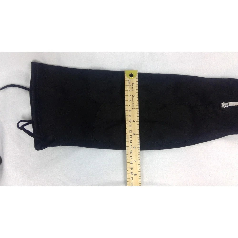 Marc‎ Fisher Over the Knee Boots Women's size 8.5 M Tie Back Detail Block Heel