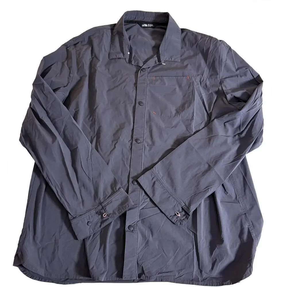 The North Face North Dome Lightweight Performance Shirt Snap Mens XXL‎ Dark Gray
