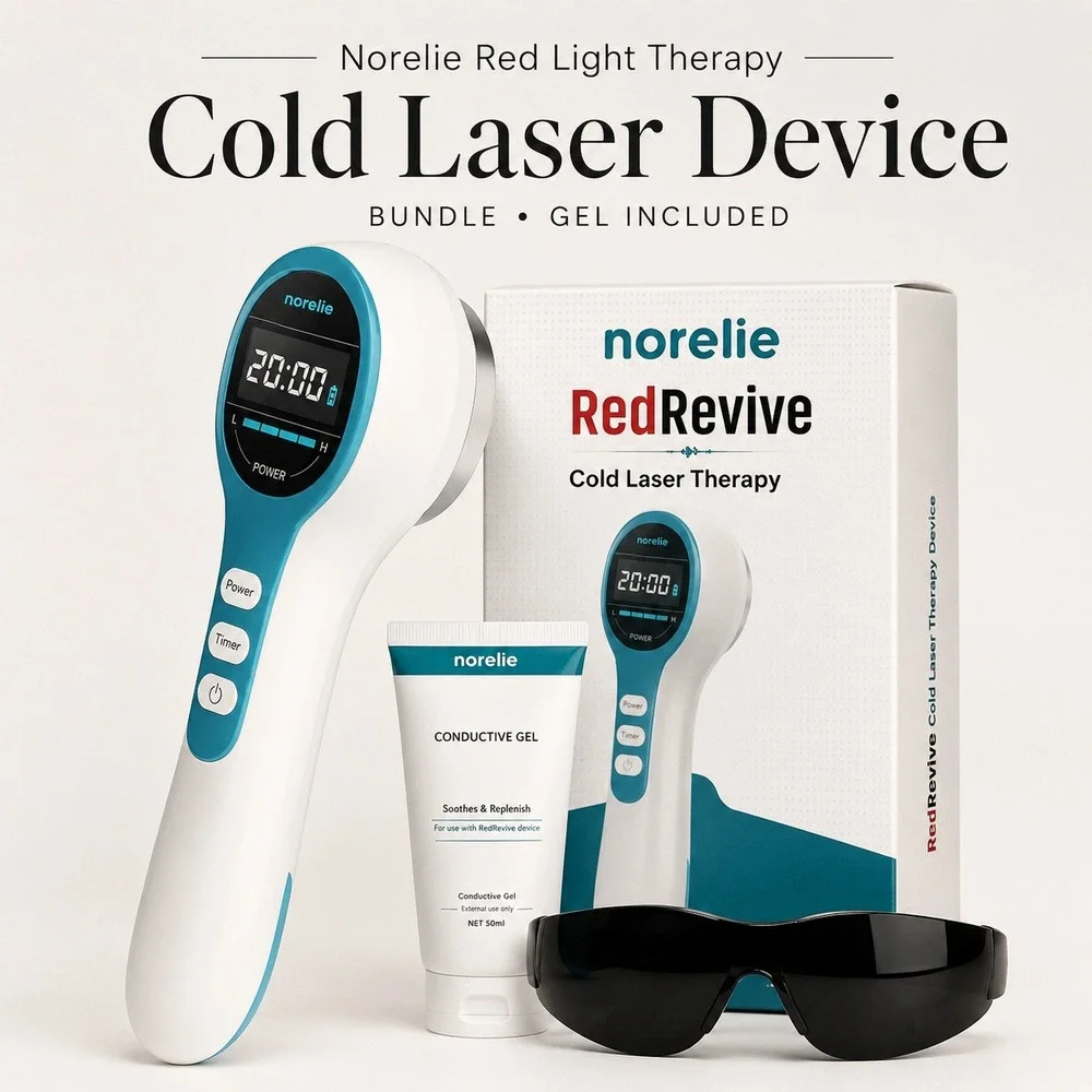 Norelie RedRevive Cold Laser Therapy Device Bundle Red Light‎ Treatment