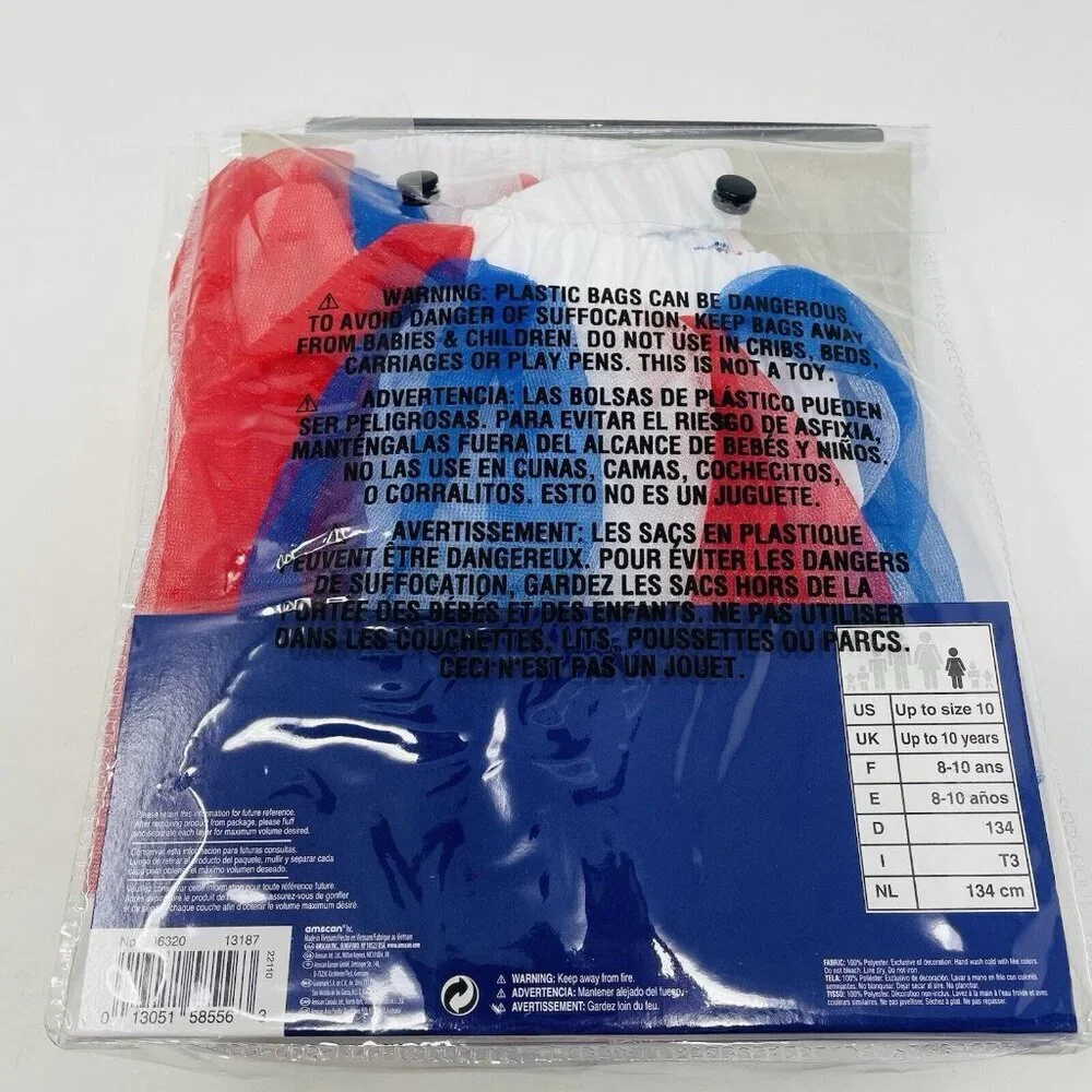 Child Size S/M Patriotic Red White‎ Blue Americana Mesh Tutu Play Halloween 414