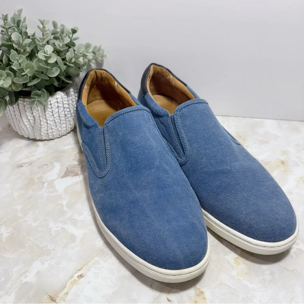 Vionic Mens Brody‎ Slip On Sneakers Canvas Upper Size 11 Minimalist Casual Comfy