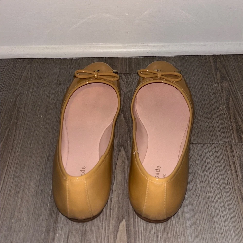 Kate Spade Camel Patent Leather Ballet Flats