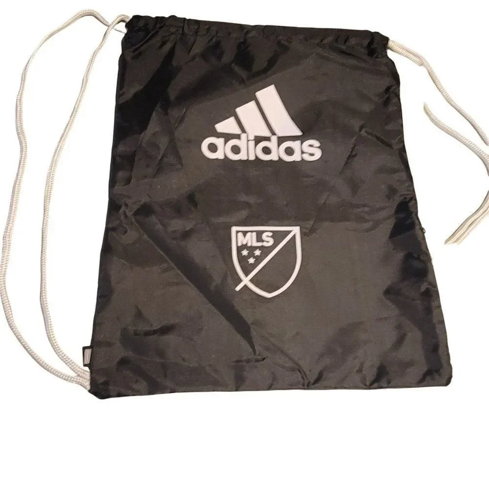 Adidas Black White School College Drawstring Sackpack Sling Backpack 14