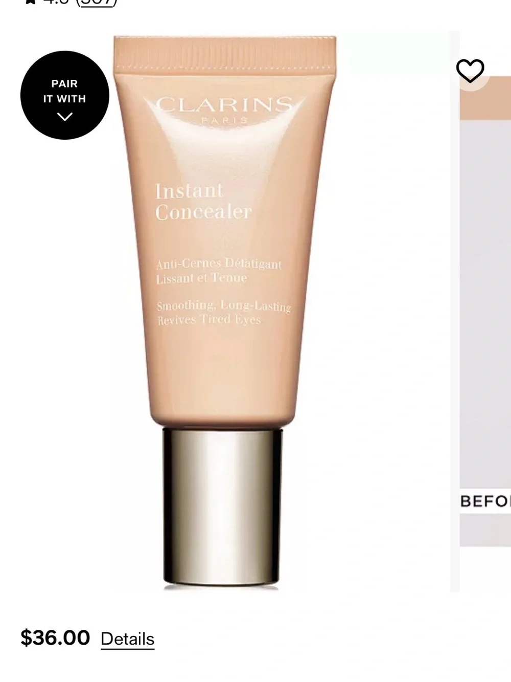 Clarins lightweight concealer