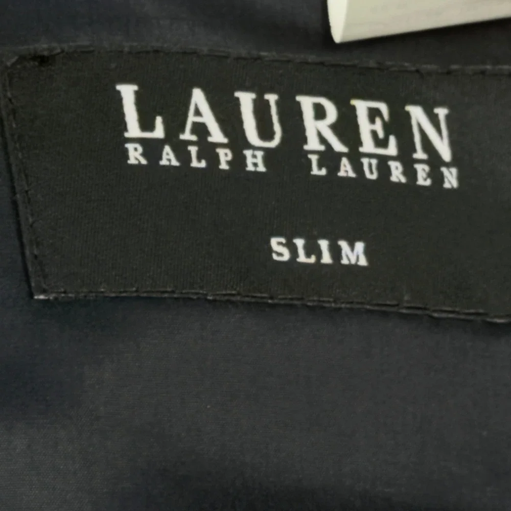 NWOT Lauren Ralph Lauren Blazer Mens 46R Navy Blue Slim Fit 100% Wool Pro.