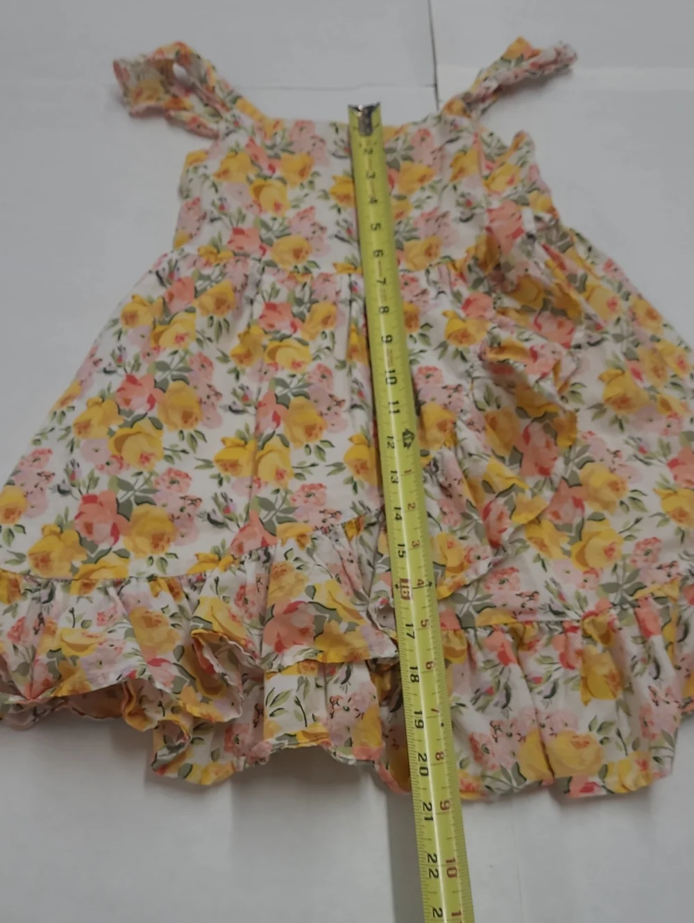 Janie And Jack Pink/Yellow Floral Sleeveless Dress Size 6