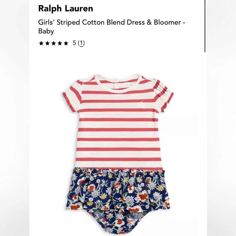 Ralph Lauren striped cotton dress 9M