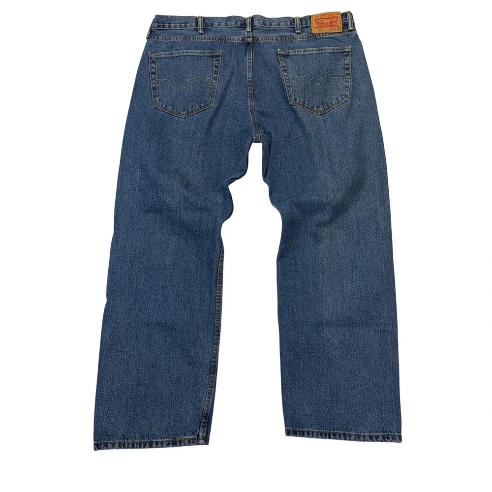 Levi's 505 Regular Fit Jeans Mens 44x30 Blue Classic Straight Leg Denim Pant