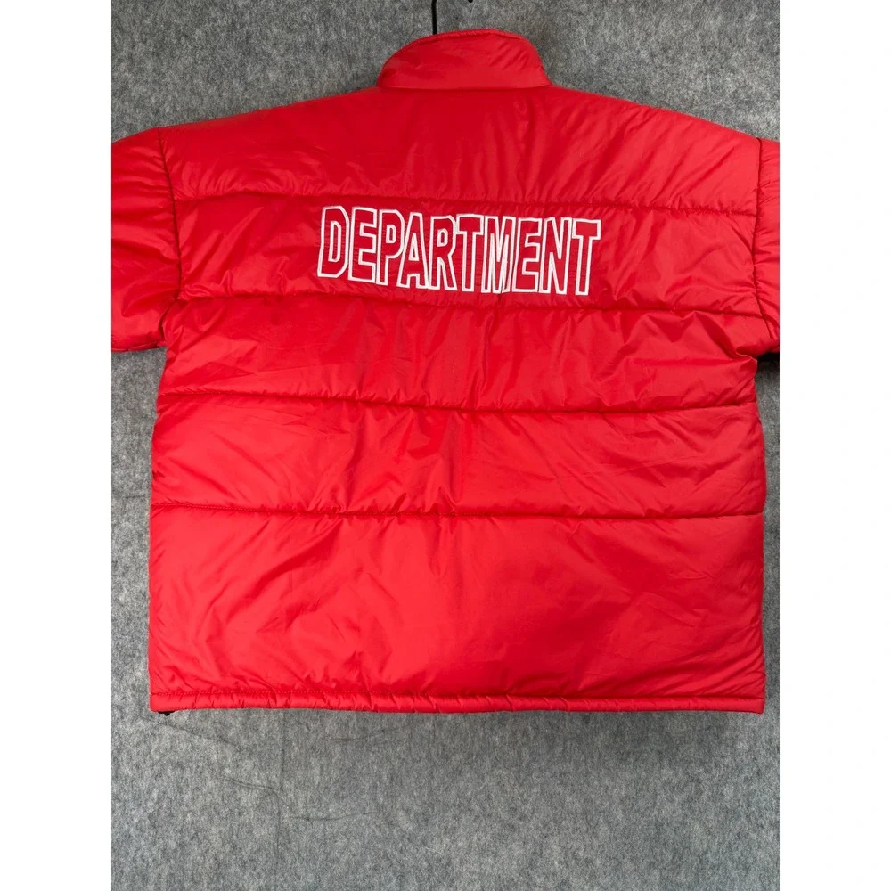 Getrey x RX Fashion Is A Drag Puffer Jacket Red XXL Graphic Streetwear