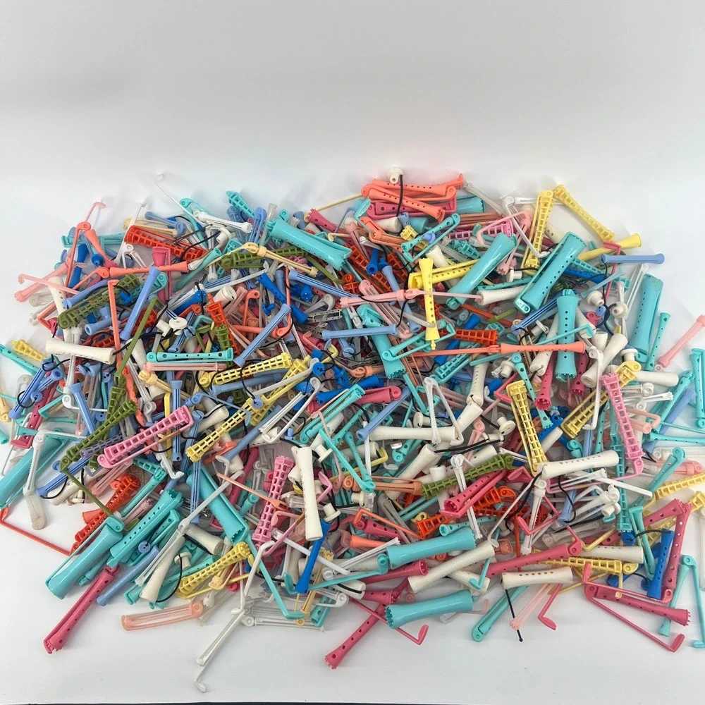 Vintage Bulk Lot Assorted Perm Rods Mixed Sizes Colors Hair Styling Salon