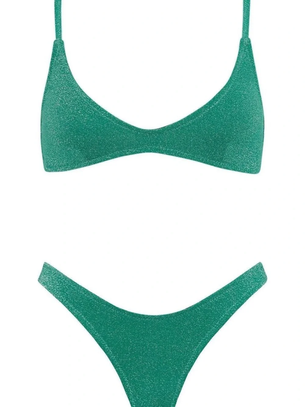 triangl swimwear Teal Glitter Two-Piece Bikini Set