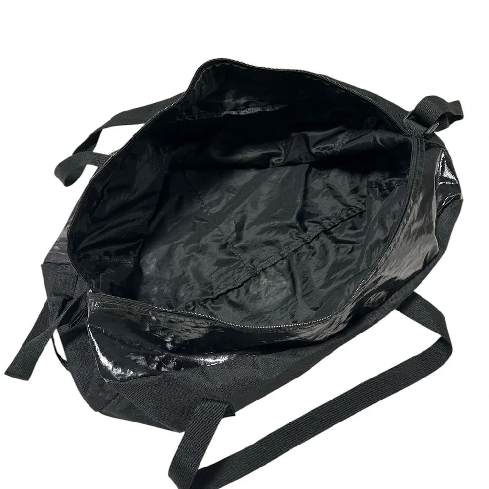 Ed Hardy Y2K Duffel Bag Black Tattoo Print Skull Tiger Travel Gym Bag