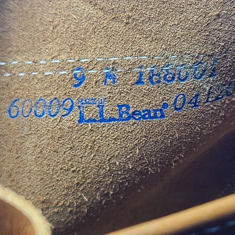 LL Bean Duck Boots Brown 8 Inch Mens Size 9 Made In USA Leather