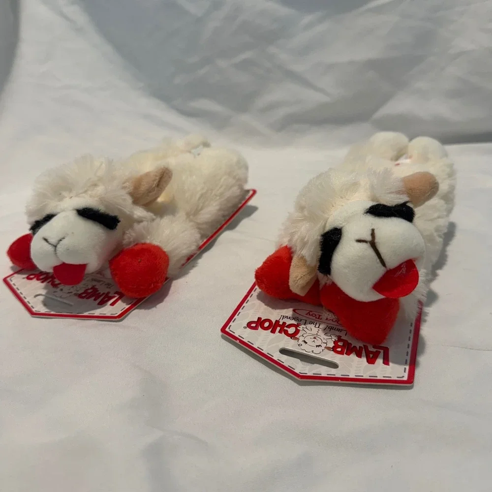 Multipet Lamb Chop Plush‎ Squeaky Dog Toy XS Small Stuffed 6 Inch