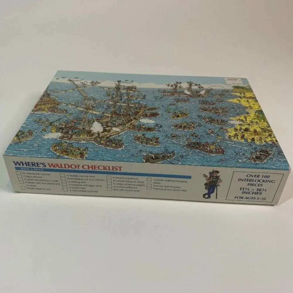 Vintage Jigsaw Puzzle Where’s‎ Waldo Pirate RARE