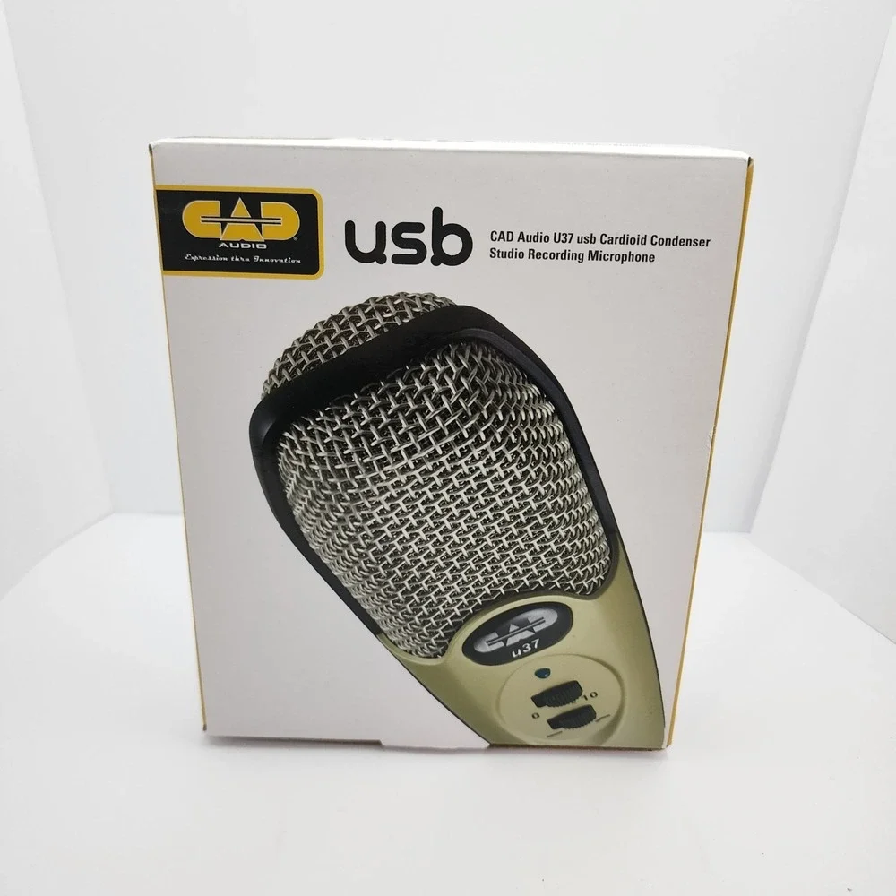 CAD U37 USB Condenser Microphone Champagne Studio Recording Mic w/ Stand