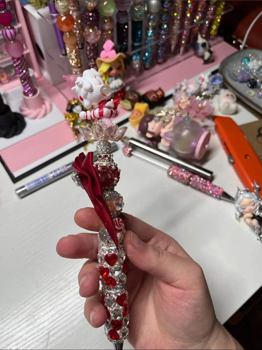 Handmade pen refill beaded