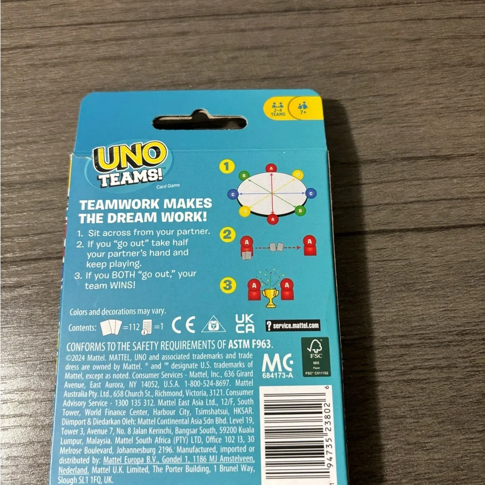 Mattel uno teams