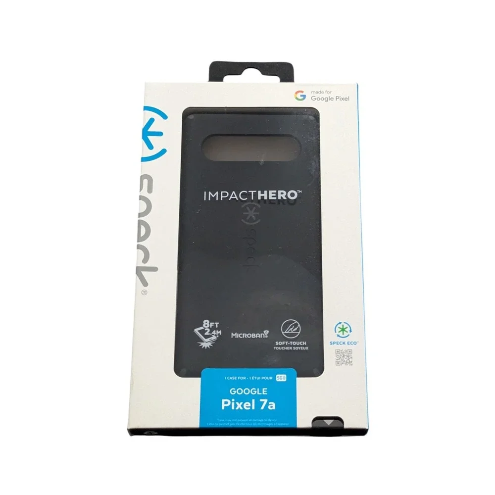 B9. Speck -‎ Impact Hero Case for Google Pixel 7a - Black/Slate Grey