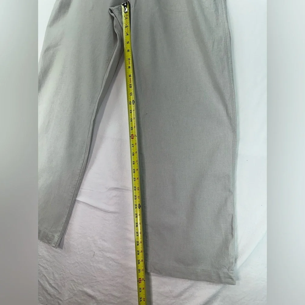 Banana Republic Pants Tan Linen Blend Zipper Drawstring Chino Mens 35x32 (35x31)