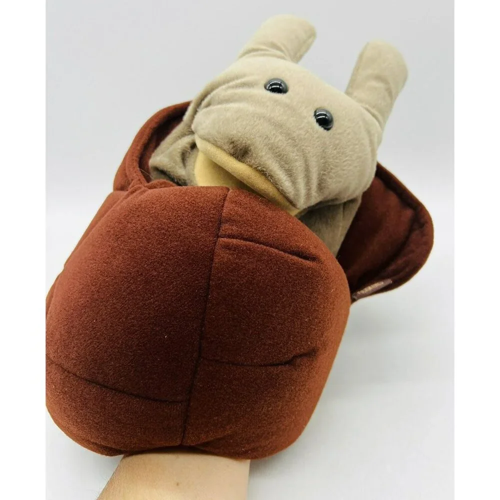 Folkmanis Folktails Brown Snail Shell Hand Puppet Full Body Plush 12‎ Inch