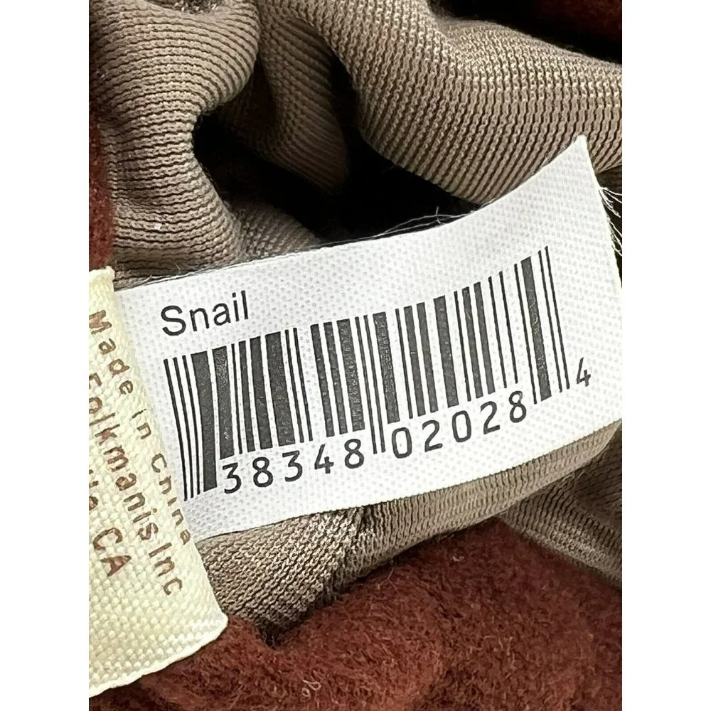 Folkmanis Folktails Brown Snail Shell Hand Puppet Full Body Plush 12‎ Inch