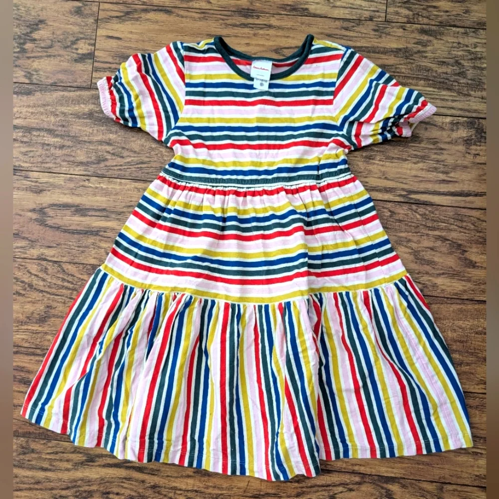 $‎ Hanna Andersson Multicolor Striped Twirl  Dress