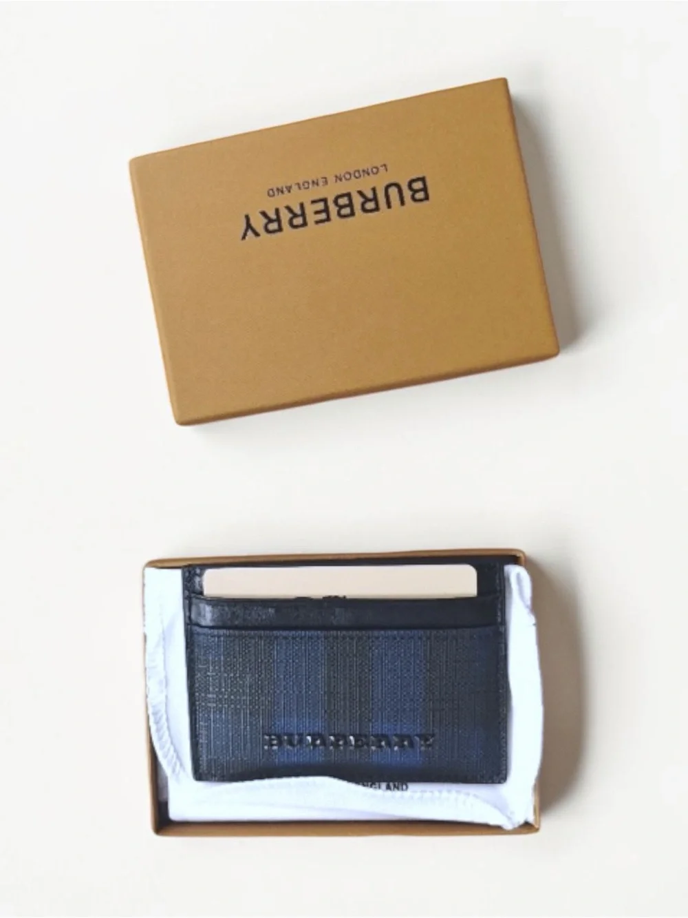 Burberry comes embossed