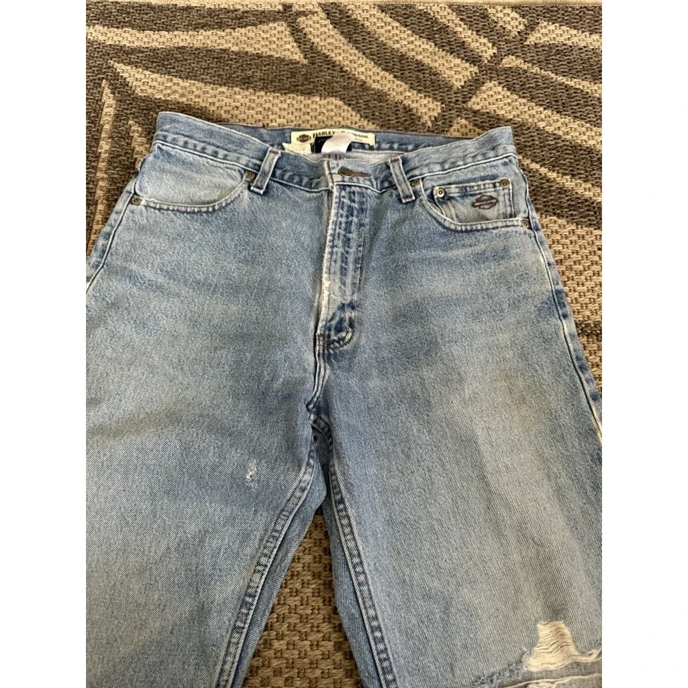 Vintage Harley Davidson Jeans Mens 32x30 Blue Biker Relaxed Straight Made USA‎