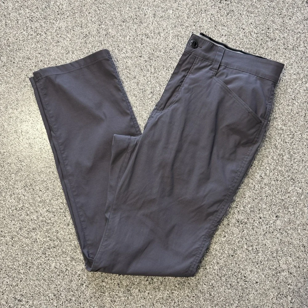 Orvis Tech Chino Pants Mens 36x34 Grey Hiking Outdoor Stretch Nylon Water Repel