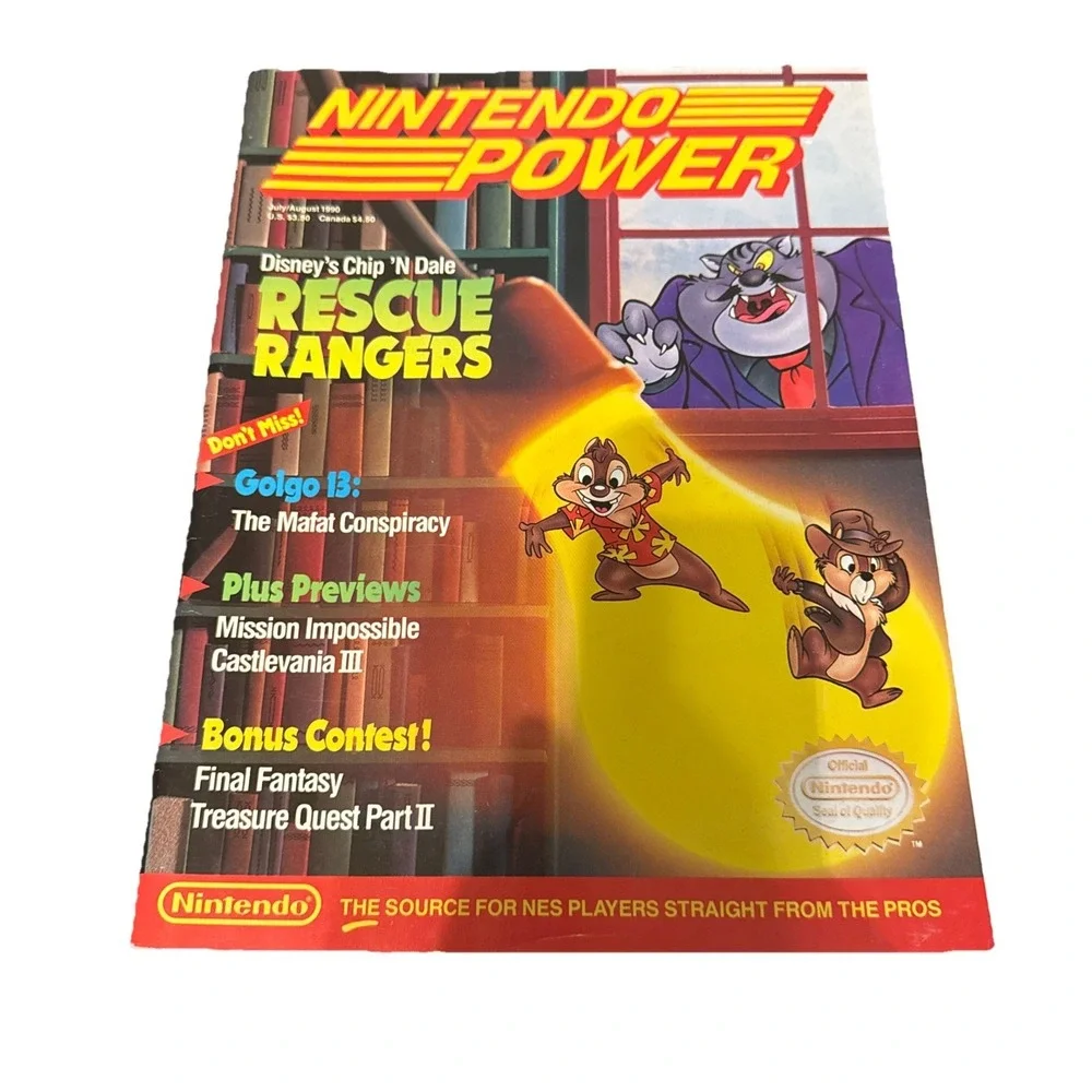 Nintendo Power Magazine July/August 1990‎ W/Poster