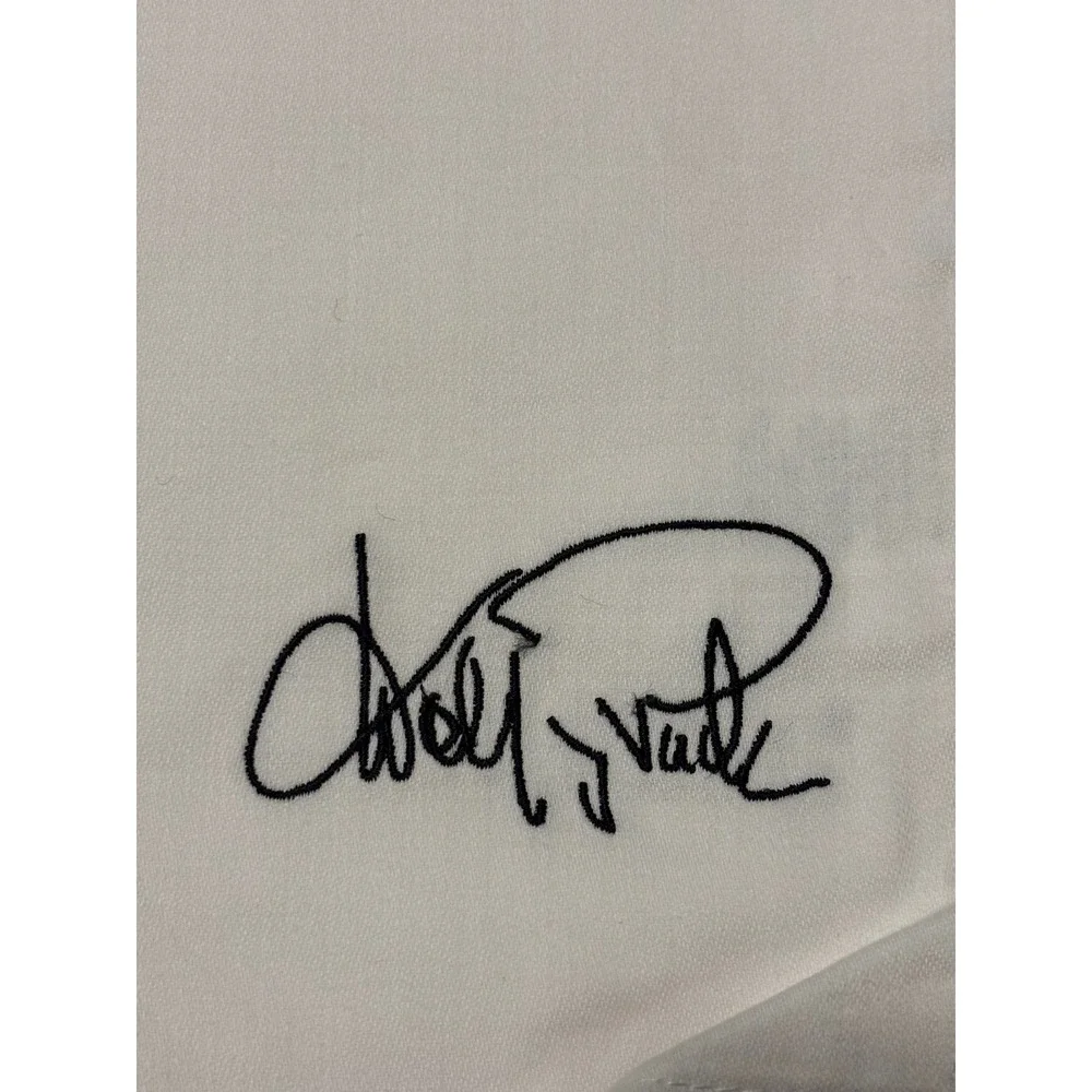 Set of 4 White Cotton Placemats and Napkins with Embroidered‎ Signature NEW