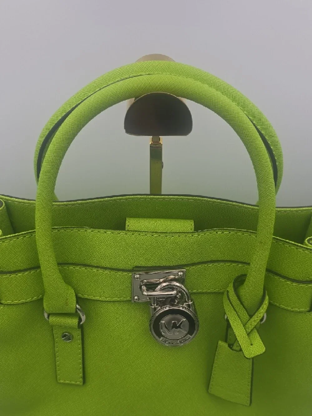 Michael Kors Lime Green Saffiano Leather Satchel