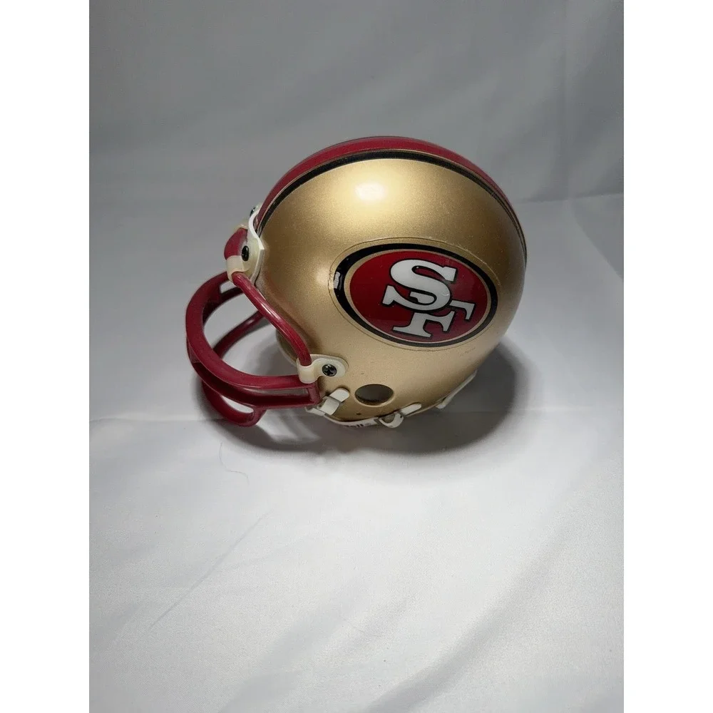 San Francisco 49ers Mini Helmet NFL Football Gold Red Collectible Display Desk