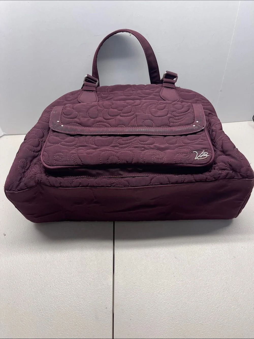 Vera‎ Bradley Quilted Women's Shoulder Diaper Bag, Plum