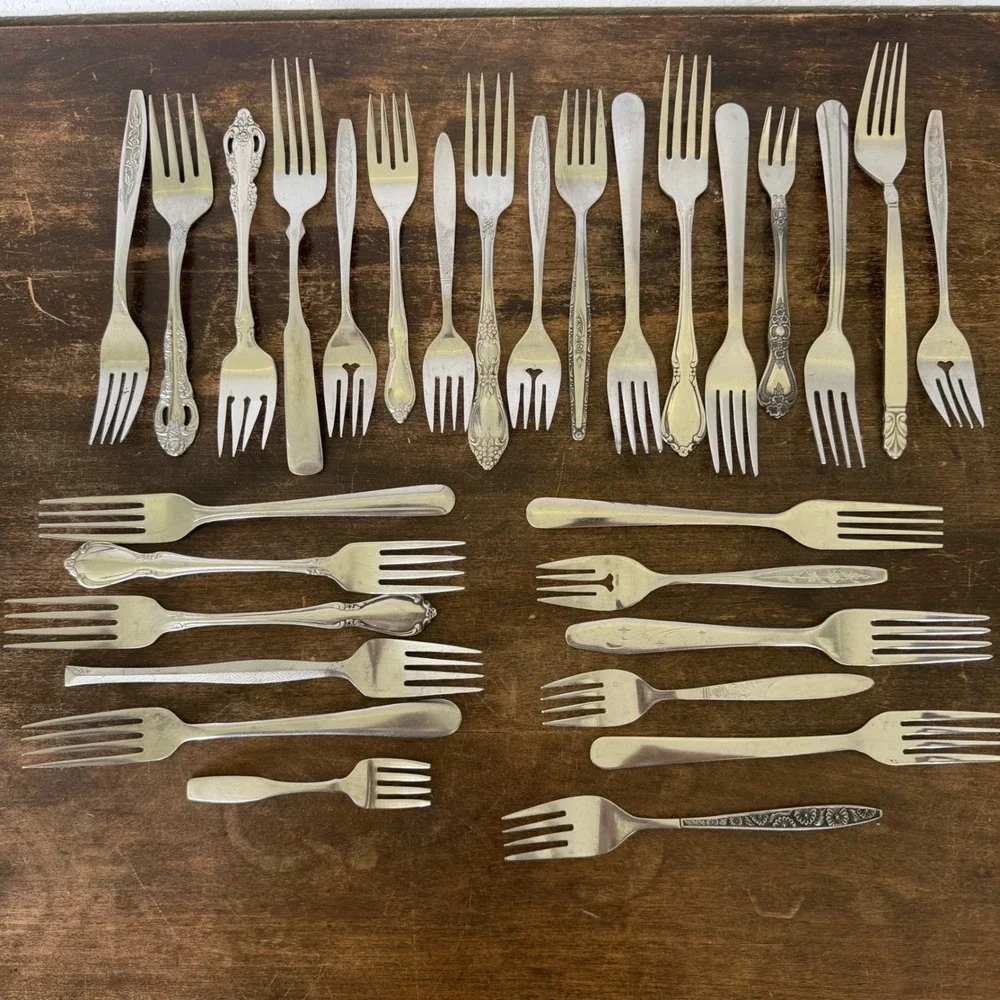 Vintage Oneida, Anneta, International Stainless Steel Flatware Fork Mixed Lot 29