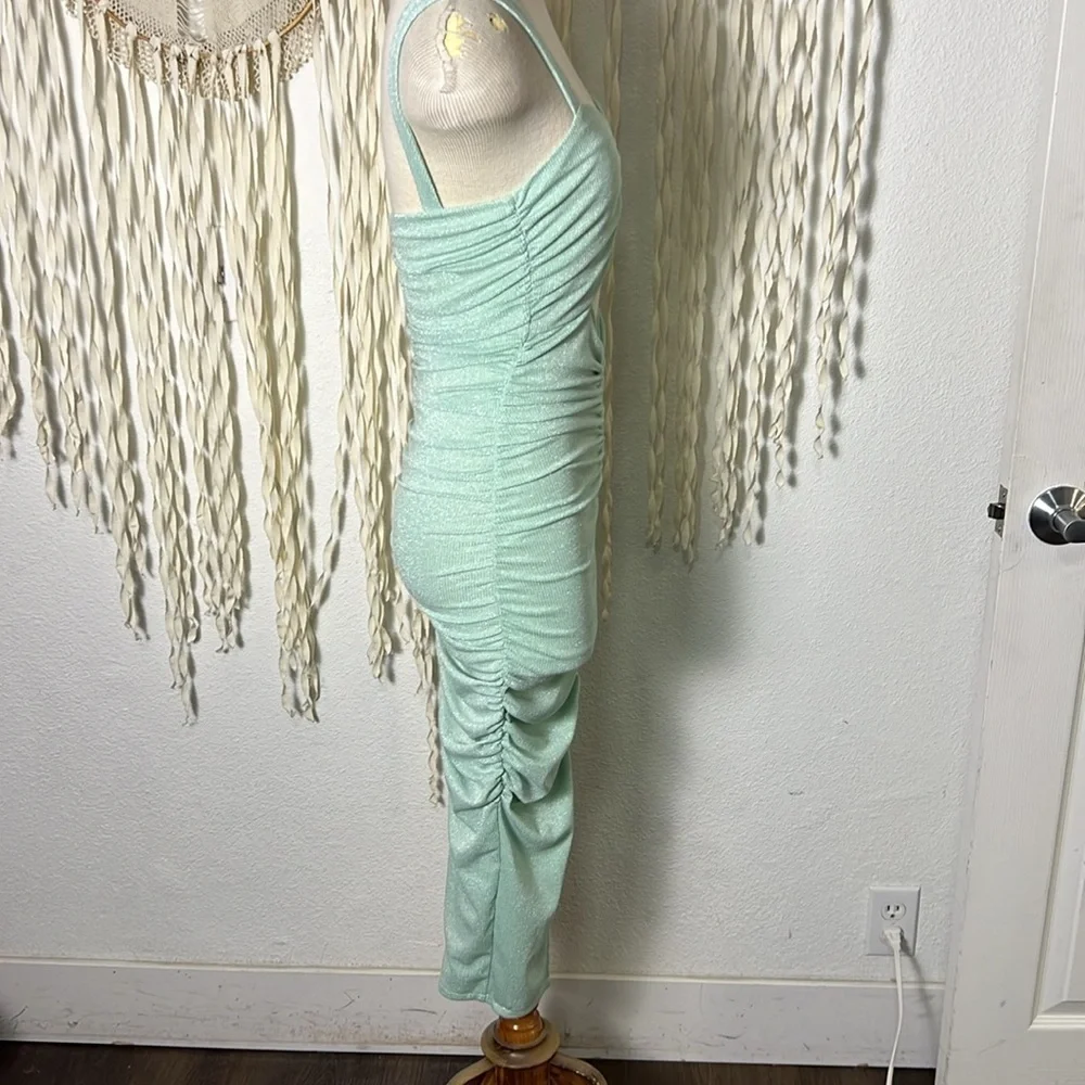 Saylor Merilyn Dress in Mint Shimmer size XS