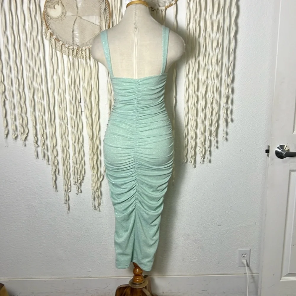 Saylor Merilyn Dress in Mint Shimmer size XS