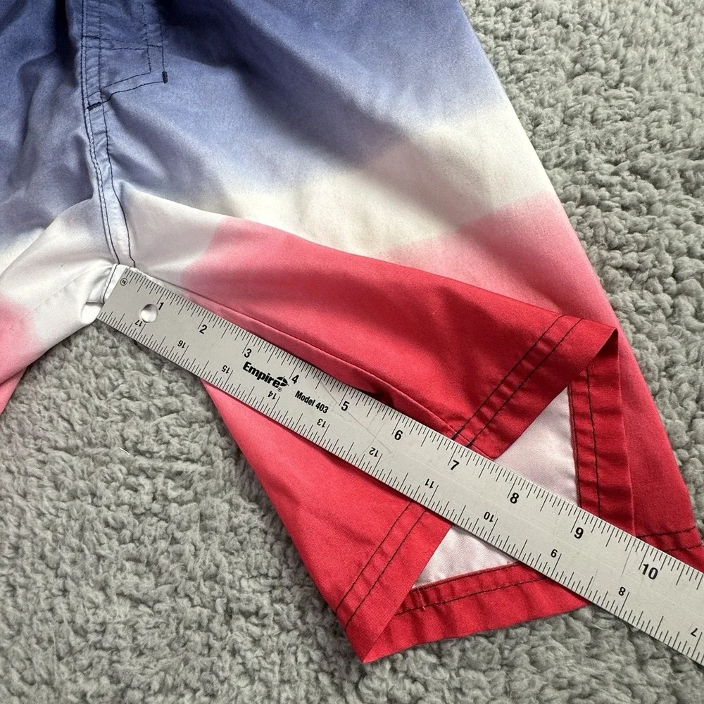 Cat‎ & Jack Boys Red White Blue Swim Trunks Swimsuit UPF 50+ Size Medium 8/10