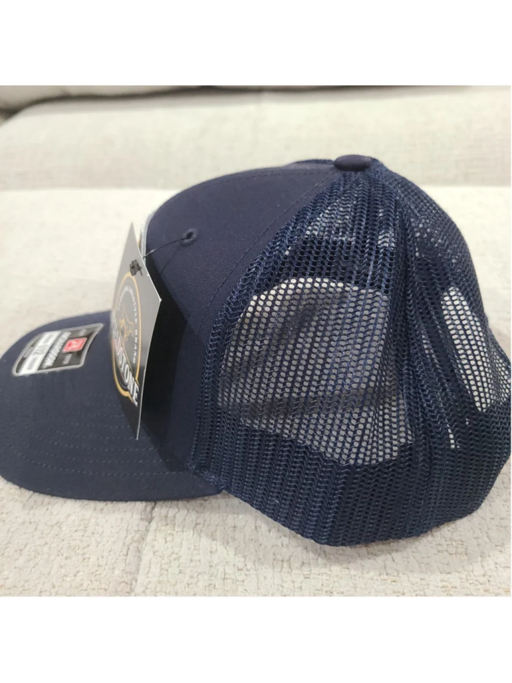 NEW Fieldstone Richardson 112 Youth Kids Trucker Hat Snapback Navy Blue Mountain