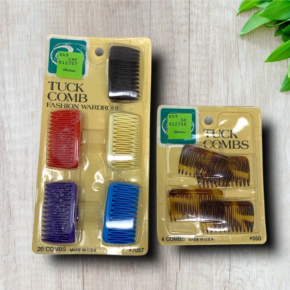 Vintage NEW 1982 GOODY Tuck Mini Combs 24 Ct #550 #7507 Multicolor Packaged