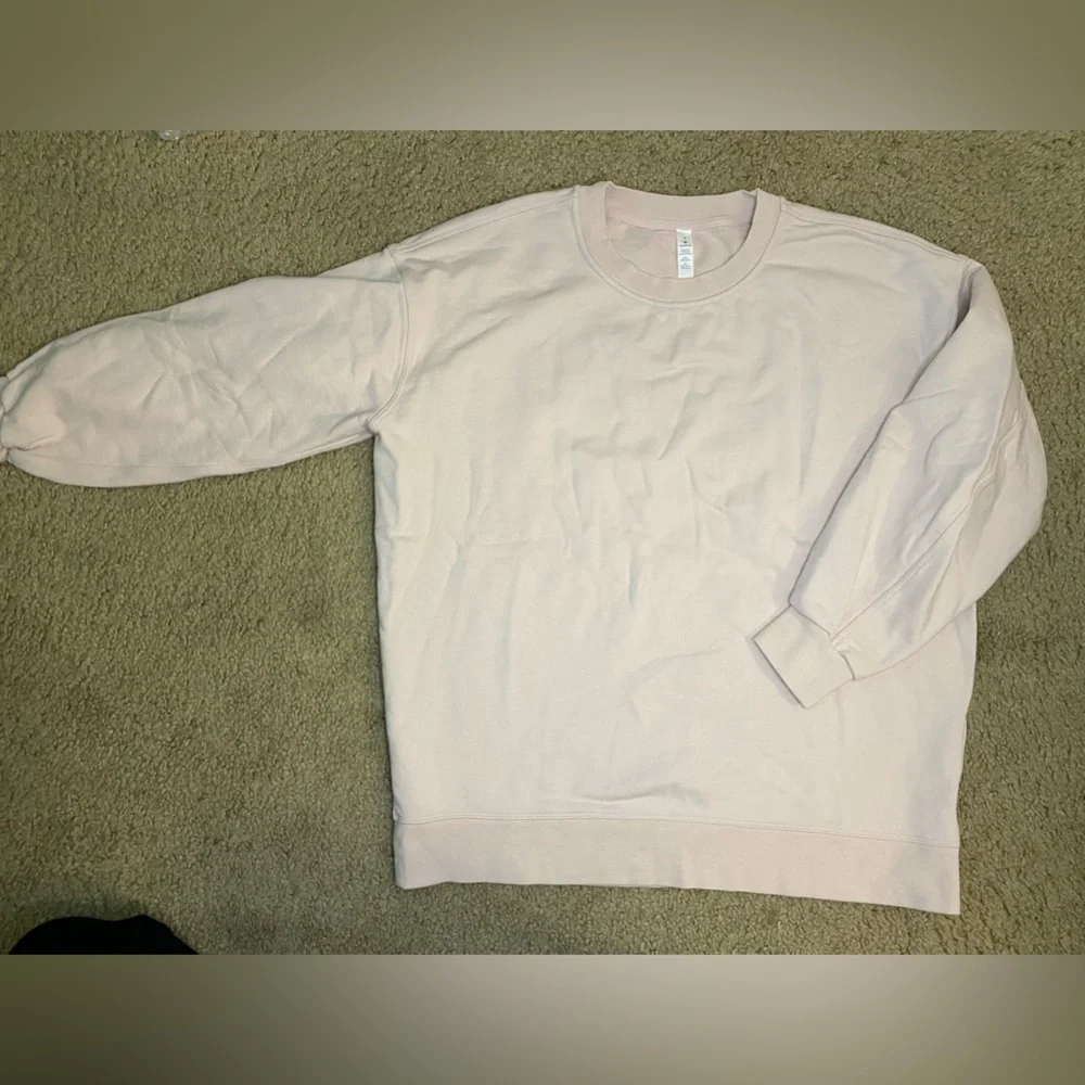 Lululemon Perfectly Oversized Cropped Crew *Spark White Opal