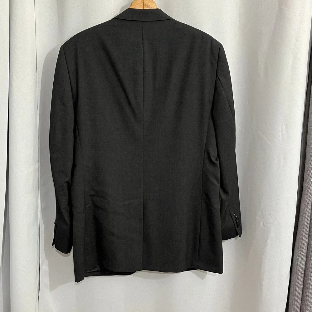 Jos. A. Bank Suit Jacket Mens 43L Charcoal Grey Solid Classic Fit Wool Blazer