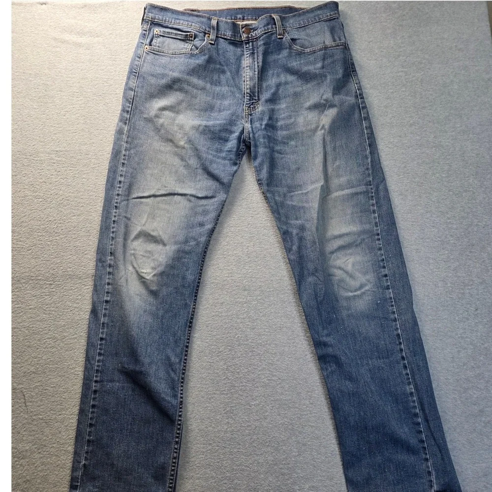 Levis‎ 505 Regular Fit Jeans Mens Blue 38x34 Straight Leg Medium Wash