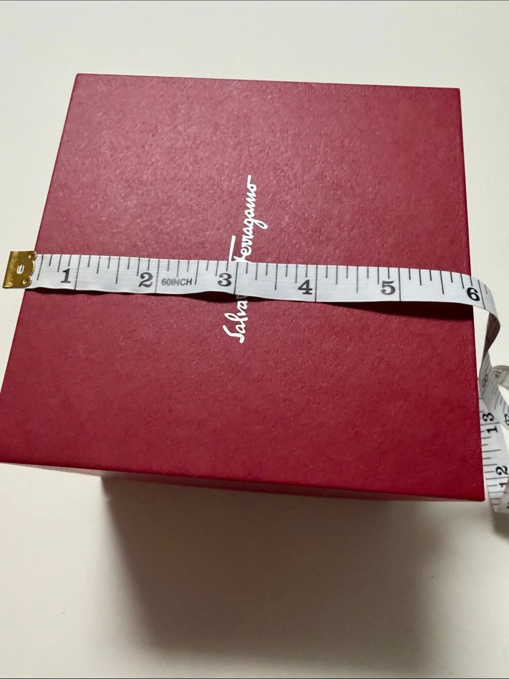 Salvatore Ferragamo Wine Red Gift Box with Silver Logo/ warranty authentic book