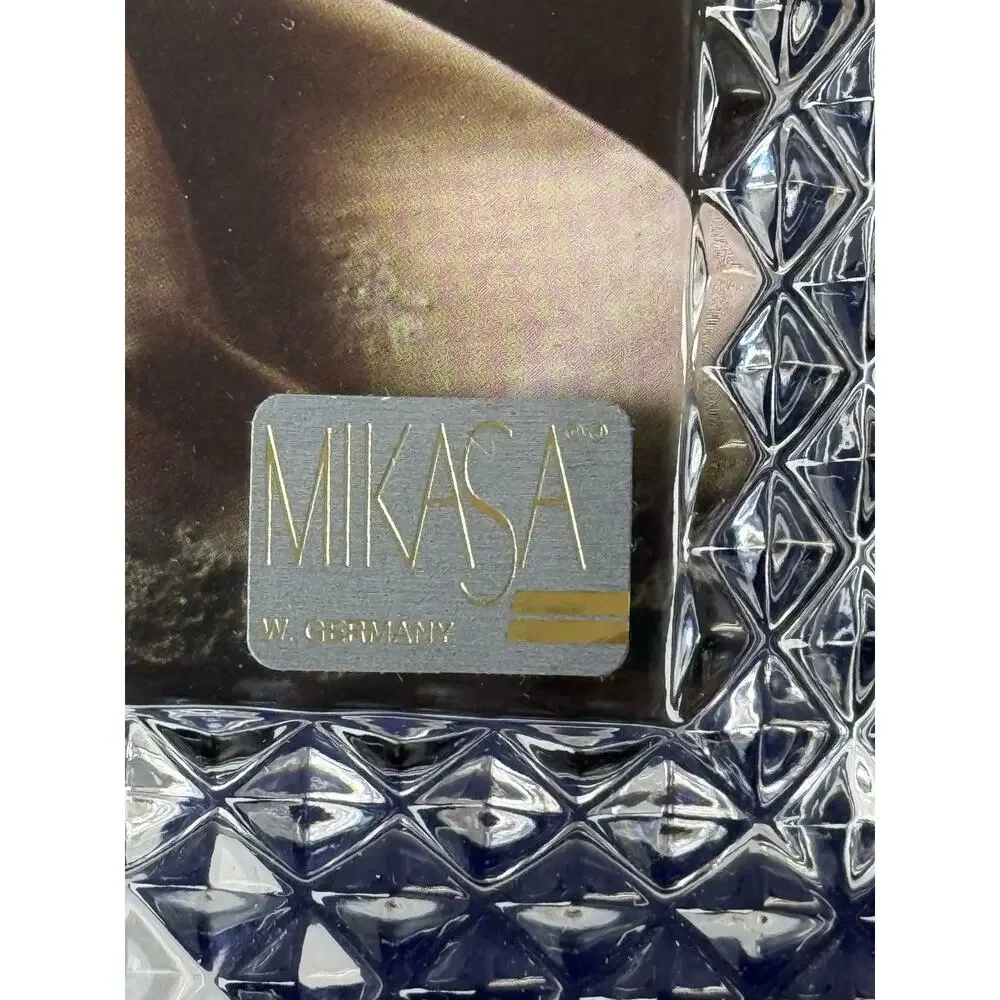 Vintage Mikasa Woodrose Crystal Photo Frame 5x7 West Germany Floral