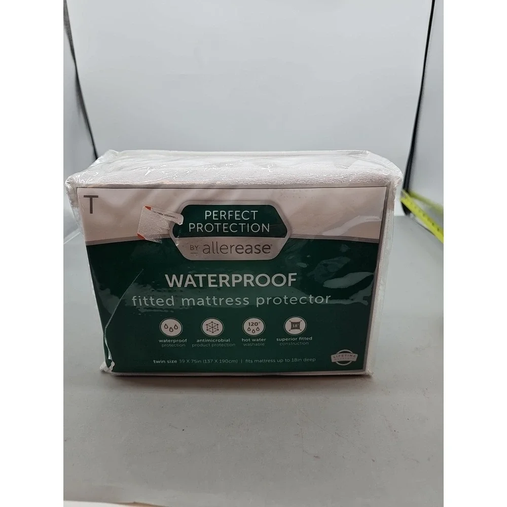 Twin‎ Size Fitted Waterproof Mattress Protector  - AllerEase Perfect Protection